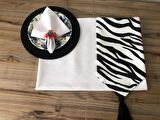 SOFRA SUNUM TAM SET ZEBRA DESENLİ