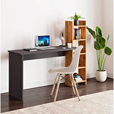 Reyo Kitaplıklı Fonksiyonel Çalışma Masası MS2 Antrasit Çam