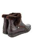 Yeti 6 Nokta Anatomik Taban Fermuarlı Hakiki Deri Kadın Bot