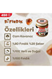 Doğal Şekerli Fındık Ezmesi Atıştırmalık Kahvaltılık Sürülebilir %80 Fındık %20 Şeker 450gr