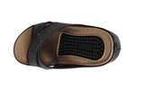 GEZER Kadın Siyah- Kırmızı Taşlı Dolgu Mesaj Tabanlı Comfort Terlik