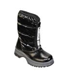 YAZKIŞ Kız Çocuk Siyah Gri Önden Fermuarlı İçi Sıcak Astar kaymaz Termo Taban Kar Botu
