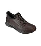 YAZKIŞ Erkek Siyah Kahverengi Mat Cilt Hakiki Deri Termo Taban Soğuya ve Kışa Dayanaklı Ayakkabı