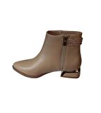 YAZKIŞ Kadın Siyah Krem (nut) Cilt Bileği Taşlı 11cm Bilekboyu Fashıon Bot