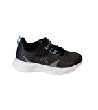 KİNETİX Erkek Çocuk Siyah Gri Cilt Çırtlı Sneaker Spor Yürüyüş Ayakkabısı