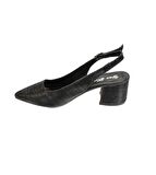 YAZKIŞ Kadın Gümüş Rose Siyah 6cm Topuklu Abiye Ayakkabı