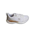 KİNETİX Kadın Gri Beyaz Sneaker Fileli Spor Yürüyüş Ayakkabısı