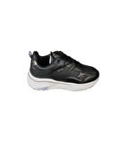 KİNETİX Kadın Siyah Kalın Taban Sneaker Yürüyüş Günlük Spor Ayakkabı