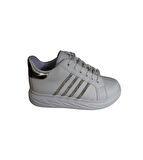 YAZKIŞ Kadın Siyah Beyaz Cilt Yanı Taşlı Kalın Taban Fasıhon Günlük Spor Ayakkabı