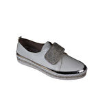 YAZKIŞ Kadın Siyah Beyaz Taşlı Spor Babet Ayakkabı