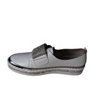 YAZKIŞ Kadın Siyah Beyaz Taşlı Spor Babet Ayakkabı