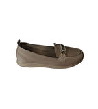 YAZKIŞ Kadın Siyah Ten Triko Üzeri Oval Taşlı Oxford Babet Ayakkabı