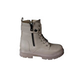 YAZKIŞ Kadın Siyah Ten Cilt Yandan Fermuarlı 15cm Bilek Boyu 4cm Kalın Taban Termo Taban Postal Bot