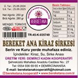Bereket Ana Kiraz Sirkesi 250 ml