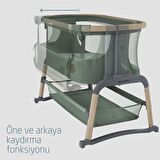 Maxi-Cosi Iora Air Sallanabilen Ahşap Görünümlü Anne Yanı Beşik Beyond Green