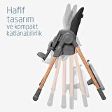 Maxi-Cosi Minla 6'sı Bir Arada  Ahşap Görünümlü Mama Sandalyesi Beyond Graphite Eco