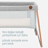 Maxi Cosi Iris 2 'si Bir Arada Anne Yanı Beşik ve Taşınabilir Çift Katlı Park Yatak Beyond Grey Eco