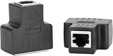 Eternet internet Çoğaltıcı RJ45 Adaptörü 1 ila 2 Ethernet RJ45 Çoğaltıcı  Cat7 Cat6 Cat5e