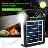 TechTic Kamp Lambası Solar El Feneri Güneş Enerjili Kamp Feneri Şarjlı Powerbank Kamp Çadır Lambası
