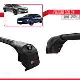 Peugeot 508 SW 2019-2025 Arası ile Uyumlu ACE-2 Ara Atkı Tavan Barı Siyah 2 Adet