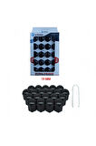 Viteksa Bijon Kapağı Düz 19mm Siyah 20li Set