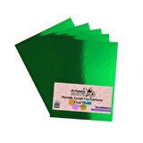 Yeşil 35x50 Metalik Aynalı Fon Kartonu 5 Adet 1 Paket Artlantis Aynalı Metalik Fon Kartonu