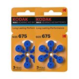 PR 44 675 İşitme Cihaz Pili 6'lı 2 Paket Kodak PR44Kulak Cihazı Pili 6'lı 2 Paket