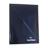 Fihrist Ticari 20'li 20x28 Siyah Cilt Bezli 1 Adet Artlantis Ticari Firhist Siyah 20*28
