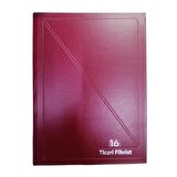 Fihrist Ticari 16'lı 20x28 Bordo Cilt Bezli 1 Adet Artlantis Ticari Firhist Bordo 20*28