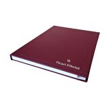 Fihrist Ticari 12'li 16x23 Bordo Cilt Bezli 1 Adet Artlantis Ticari Firhist Bordo 16*23