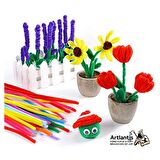 Şönil Renkli 30 Cm 100'lü 1 Paket Artlantis 30 Cm Renkli Tüylü Tel 100 lü 1 Paket