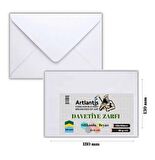 Zarf 13x18 Davetiye Zarfı Beyaz 100'lü 1 Paket Artlantis Beyaz Davetiye Zarfı 13*18 100'lü 1 Paket