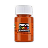 Turuncu Kumaş Boyası Tişört Çanta Tekstil Boyası 30 ml 1 Adet Nova Color Kumaş Boyası Turuncu 1 Adet