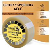 Koli Bandı Şeffaf 45x100 12 Li 1 Paket Artlantis Koli Bantı 45*100 Ambalajlama Bandı Şeffaf Ekstra Yapıştırma Kaliteli 12 Li