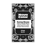 Siyah Kumaş Boyası Toz 12 gr 1 Adet Nova Color Toz Kumaş Boyası Siyah Kot Pantalon Gömlek Tişört Tekstil Kumaş Boyası 1 Adet