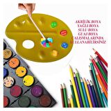 Büyük Resim Paleti Sarı Plastik 1 Adet Artlantis Sarı Resim Palet Büyük 1 Adet