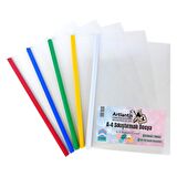 A-4 5'Lİ Yandan Sürgülü Sıkıştırmalı Dosya 1 Paket Artlantis A4 5 Renk Sıkıştırmalı Dosya 1 Paket