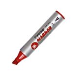 Kırmızı Permanent Markör Marker Kesik Uçlu Koli Kalemi Kırmızı 10 mm Mr-6010 12 Adet
