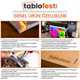 Turkuaz Sahil Üzerinde Yolcu Uçağı Kanvas Tablo
