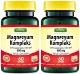 Vitapol Magnezyum Kompleks 2x60 Kapsül Magnesium Complex Malat Bisglisinat Taurat Sitrat Oksit L-Treonat