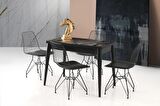 Damla Telli MDF Mutfak Masa Sandalye Takımı 60x100cm