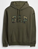 Gap Relaxed Gap Logo Camo Fıll 799757 Erkek Kapüşonlu Sweatshirt