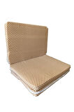 Bebek Yatağı Oyun Parkı Çocuk Yatağı Katlanabilir Sünger Yatak 60x120-4 Cm Kahverengi Puantiyeli