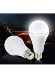 2 ADET Netfen Acil Aydınlatma Şarjlı 15W Beyaz Işık E27 Led Ampul
