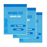 Sipariş Fişi Mini Otokopili 1-50 10x14 Gürmat Sipariş Fişi Kendinden Karbonlu 50 Sayfa 3 Adet