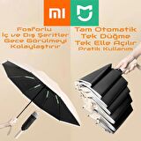 Xiaomi Mijia Tam Otomatik Refleks (UDF99+ Güneş / Yağmur)  Hafif Fiber İskeletli Şemsiye