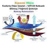 Xiaomi Mijia Tam Otomatik Refleks (UDF99+ Güneş / Yağmur)  Hafif Fiber İskeletli Şemsiye