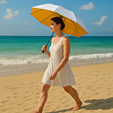 Heydiye SPF 100+ UV Korumalı Sahra (Güneş / Yağmur) Şemsiye