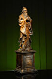 Özel Tasarım Çinli Filozof Konfüçyüs Confucius Gold Altın Bronz Heykel Biblo