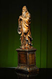 Özel Tasarım Çinli Filozof Konfüçyüs Confucius Gold Altın Bronz Heykel Biblo